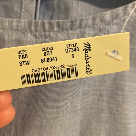 NWT Madewell Ruffle Sleeve Top - Small - Picture 8 of 8